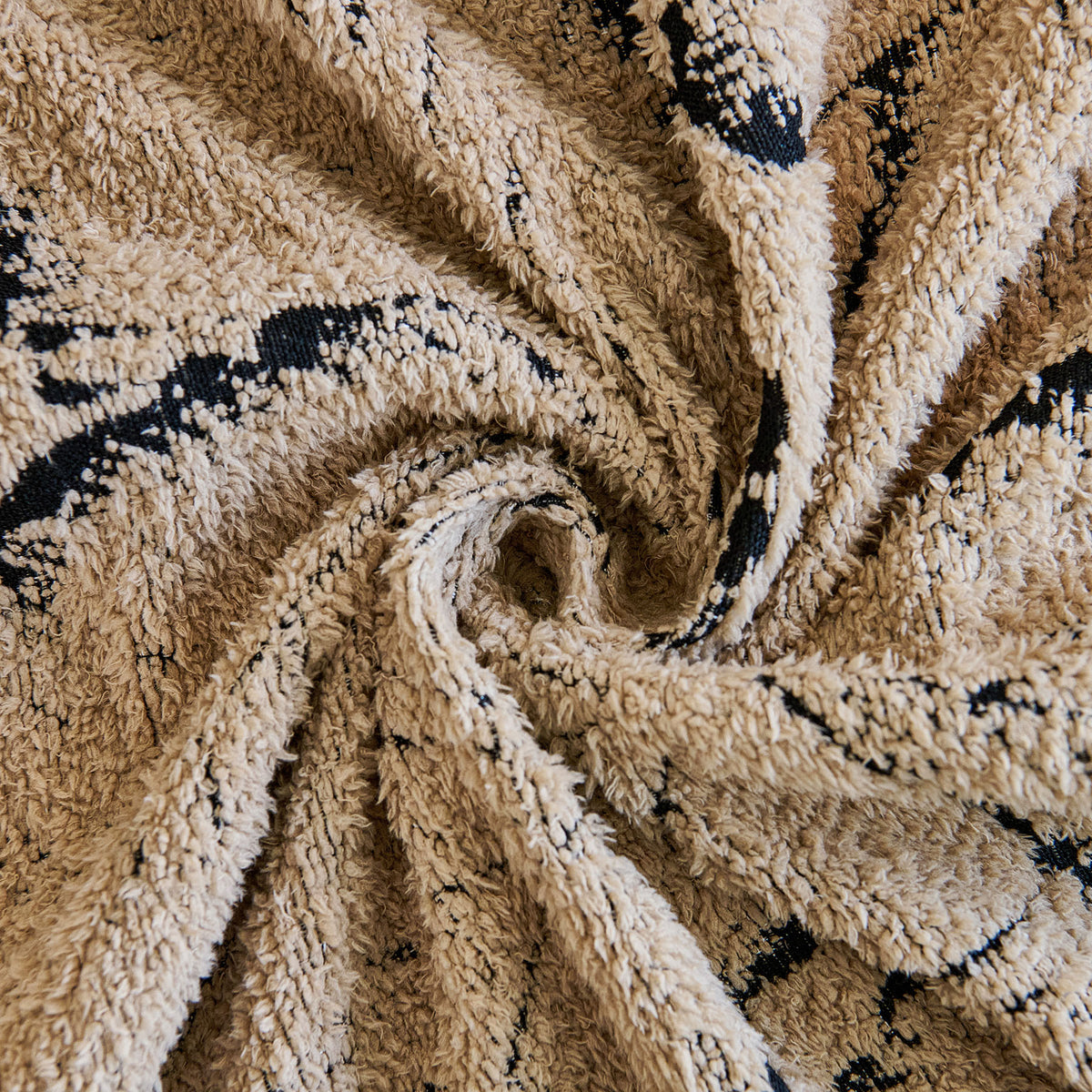 Boho Botanical Plush Sofa Throw Cover, Textured Leaf Pattern Slip Covers for Furniture