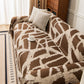 Modern Chenille Bold Abstract Pattern Sofa Cover, Artistic Decorative Furniture Cover