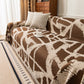 Modern Chenille Bold Abstract Pattern Sofa Cover, Artistic Decorative Furniture Cover