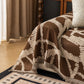 Modern Chenille Bold Abstract Pattern Sofa Cover, Artistic Decorative Furniture Cover