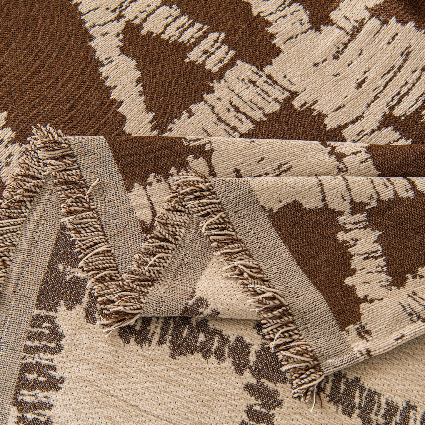 Modern Chenille Bold Abstract Pattern Sofa Cover, Artistic Decorative Furniture Cover