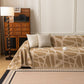 Modern Chenille Bold Abstract Pattern Sofa Cover, Artistic Decorative Furniture Cover