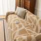Modern Chenille Bold Abstract Pattern Sofa Cover, Artistic Decorative Furniture Cover