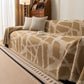 Modern Chenille Bold Abstract Pattern Sofa Cover, Artistic Decorative Furniture Cover