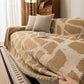 Modern Chenille Bold Abstract Pattern Sofa Cover, Artistic Decorative Furniture Cover
