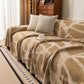 Modern Chenille Bold Abstract Pattern Sofa Cover, Artistic Decorative Furniture Cover