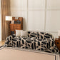 Modern Chenille Bold Abstract Pattern Sofa Cover, Artistic Decorative Furniture Cover