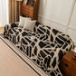 Modern Chenille Bold Abstract Pattern Sofa Cover, Artistic Decorative Furniture Cover