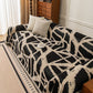 Modern Chenille Bold Abstract Pattern Sofa Cover, Artistic Decorative Furniture Cover