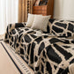 Modern Chenille Bold Abstract Pattern Sofa Cover, Artistic Decorative Furniture Cover