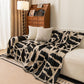 Modern Chenille Bold Abstract Pattern Sofa Cover, Artistic Decorative Furniture Cover