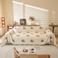 Cute Dog Pattern Chenille Sofa Throw Cover, Textured Woven Furniture Covers for Pets