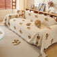 Cute Dog Pattern Chenille Sofa Throw Cover, Textured Woven Furniture Covers for Pets