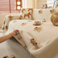 Cute Dog Pattern Chenille Sofa Throw Cover, Textured Woven Furniture Covers for Pets