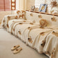 Cute Dog Pattern Chenille Sofa Throw Cover, Textured Woven Furniture Covers for Pets