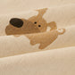 Cute Dog Pattern Chenille Sofa Throw Cover, Textured Woven Furniture Covers for Pets