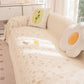 Cooling Ice Silk Sofa Cover Blanket, Floral Soft Silky Breathable Couch Throw Cover