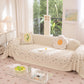Cooling Ice Silk Sofa Cover Blanket, Floral Soft Silky Breathable Couch Throw Cover