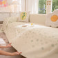 Cooling Ice Silk Sofa Cover Blanket, Floral Soft Silky Breathable Couch Throw Cover