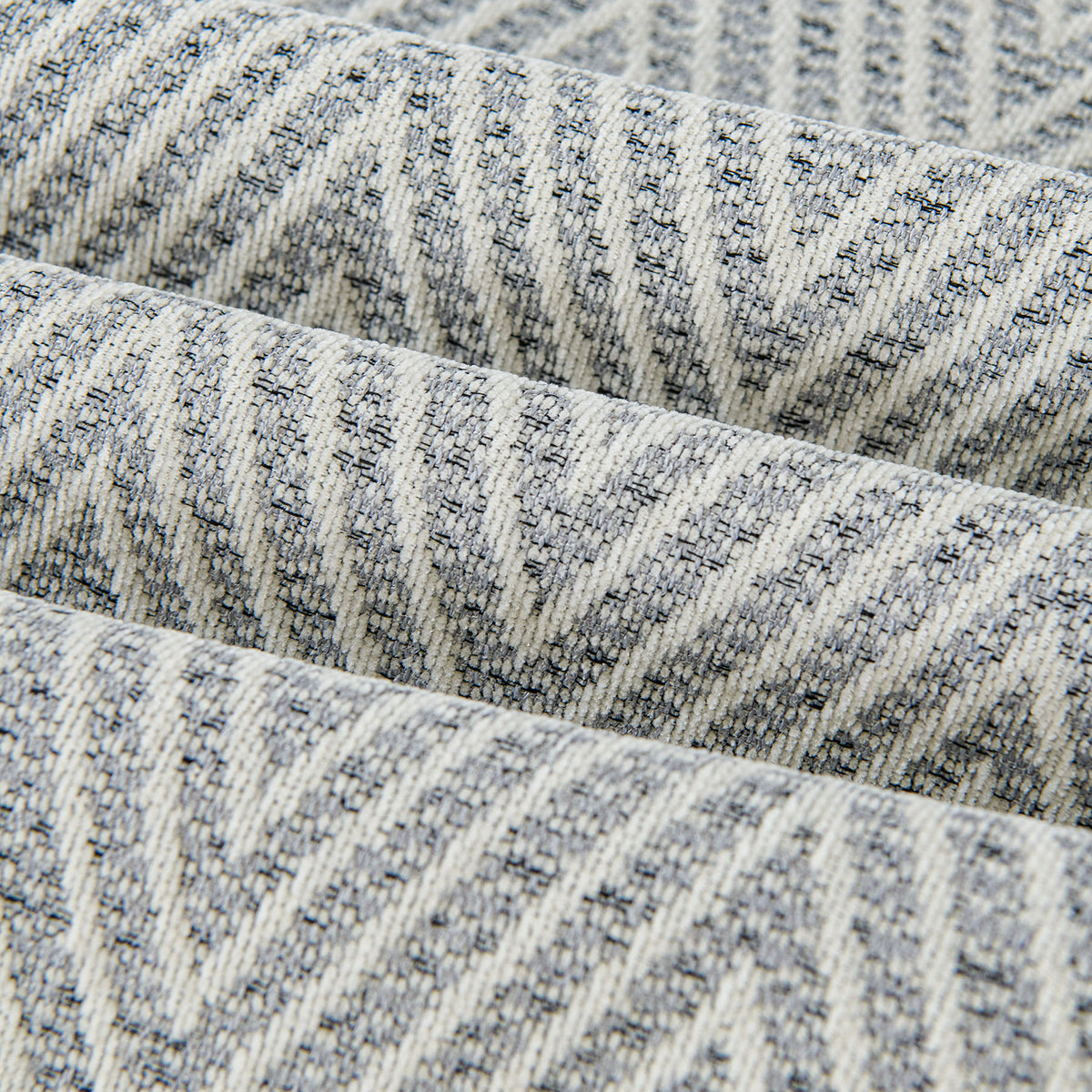 Modern Boho Chenille Herringbone Sofa Throw Cover, Geometric Couch Protector with Fringe