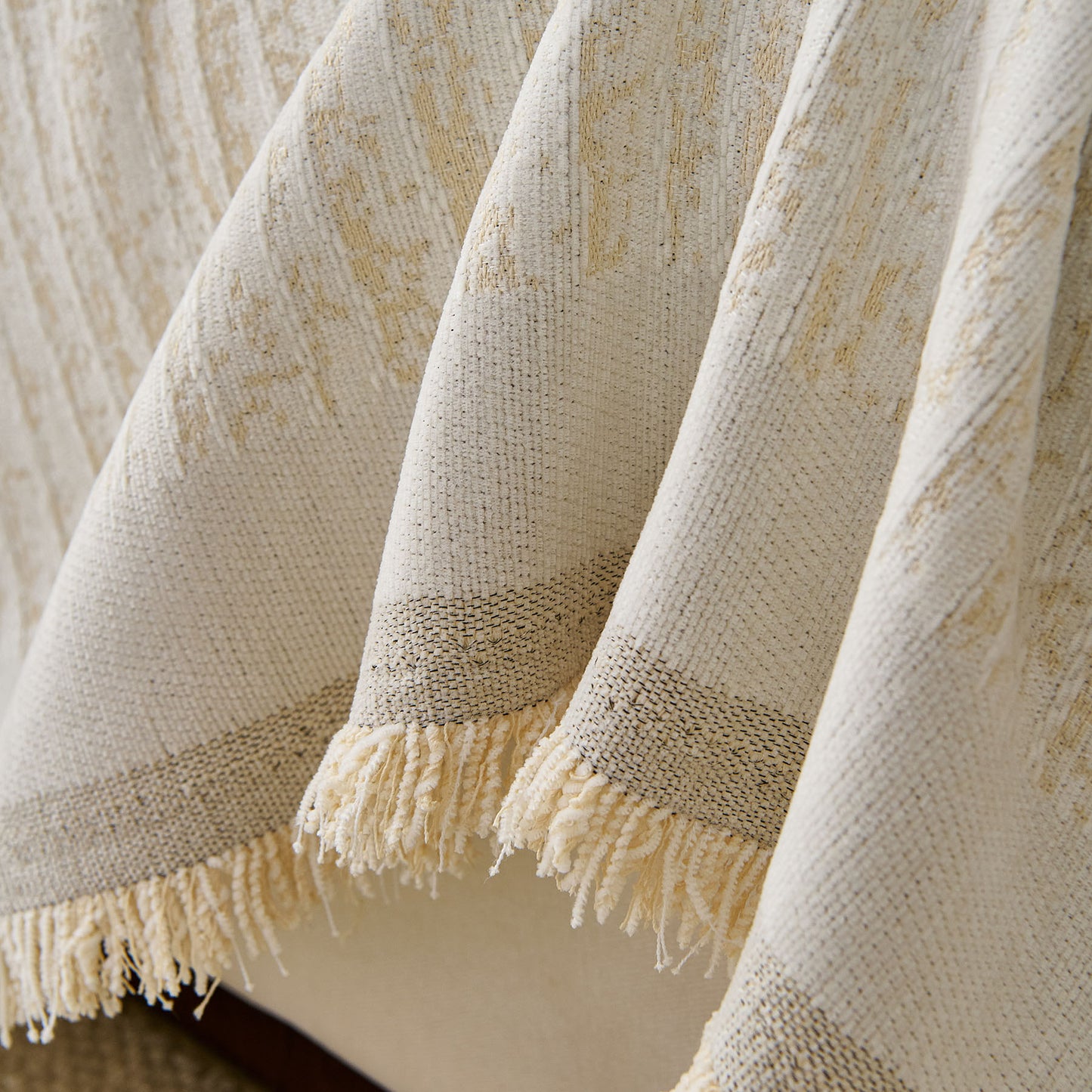 Textured Sofa Cover Blanket for Couch, Modern Decorative Furniture Protector Throw