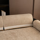 Non-Slip Waffle Texture Couch Cover with Lace Trim, Separate Sectional Sofa Protector