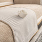 Non-Slip Waffle Texture Couch Cover with Lace Trim, Separate Sectional Sofa Protector