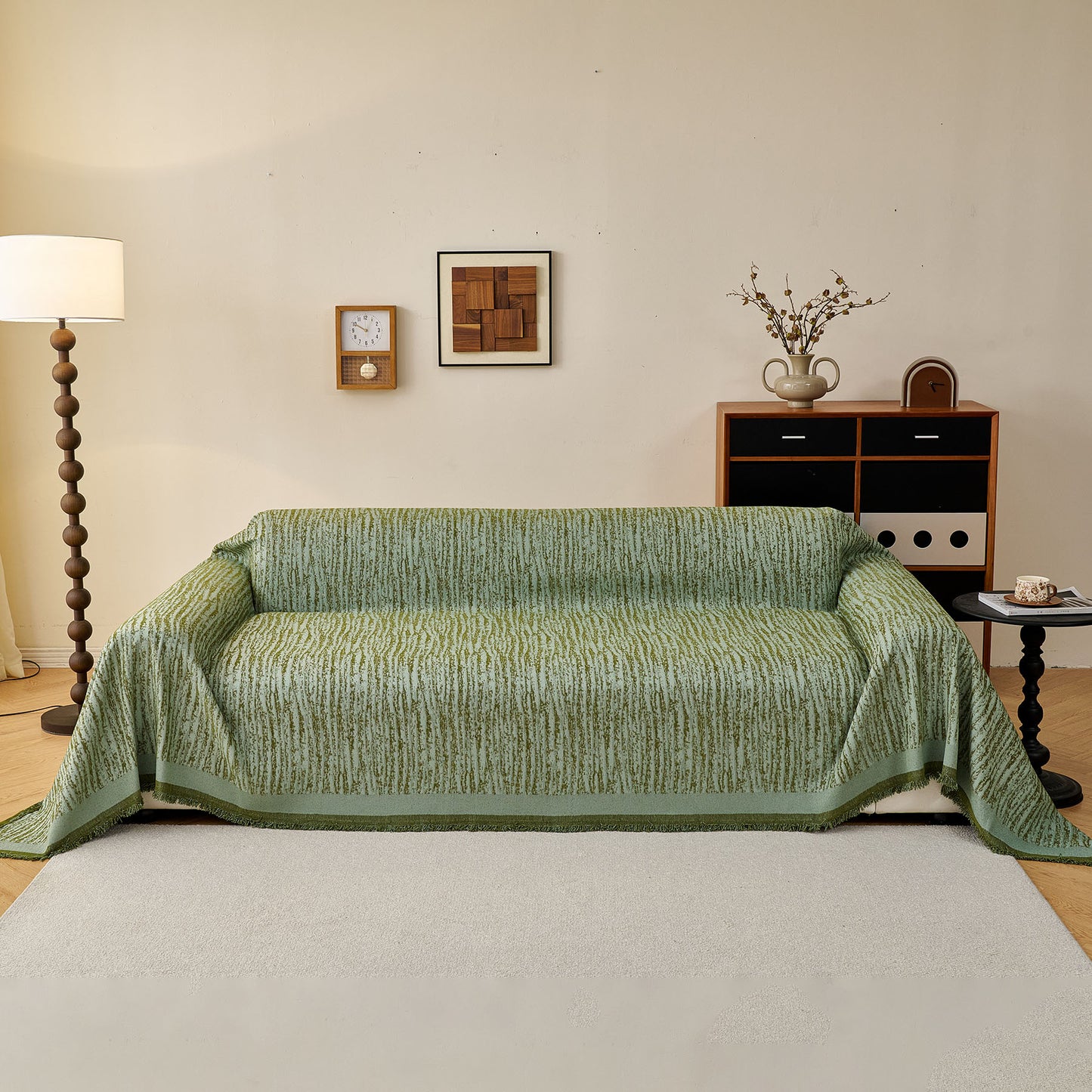 Textured Sofa Cover Blanket for Couch, Modern Decorative Furniture Protector Throw