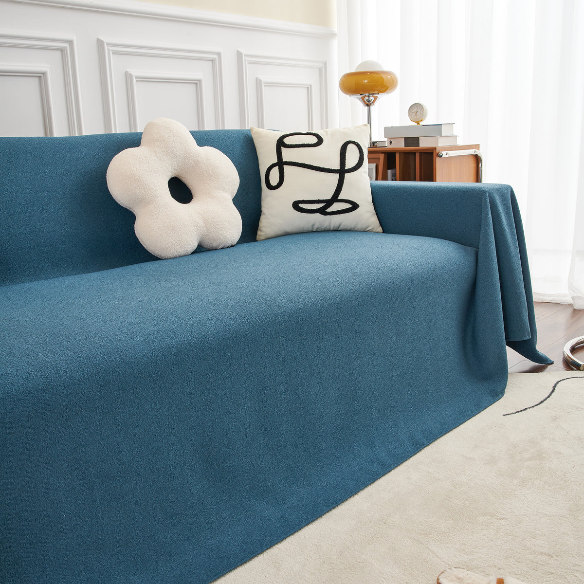 Teddy-Wurfdecke und stilvolle Abdeckung für das Sofa, wasserdichte Sof – Slipcover KAS™