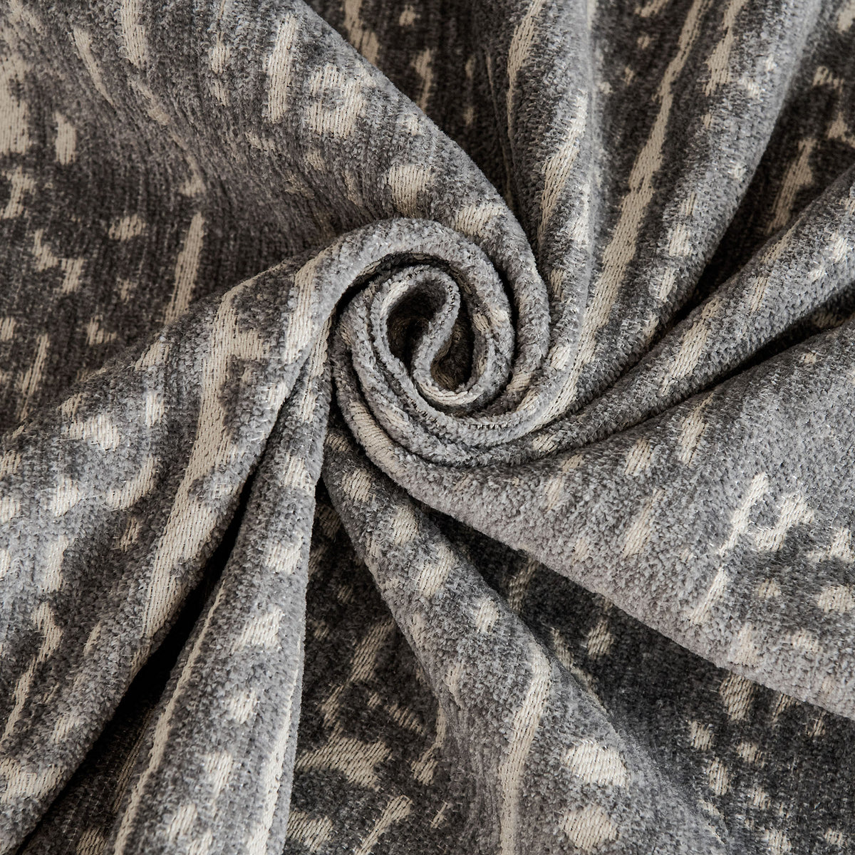 Distressed Abstract Chenille Sofa Throw Cover, Decorative Couch Protector with Tassels