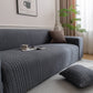 Plush Fleece Sofa Slipcover with 3D Wheat Pattern, Cozy High-Stretch Couch Cover