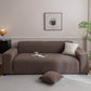 Plush Fleece Sofa Slipcover with 3D Wheat Pattern, Cozy High-Stretch Couch Cover