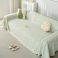 Summer Cooling Ice Silk Sofa Cover, Textured Stripe Soft Breathable Couch Throw Cover