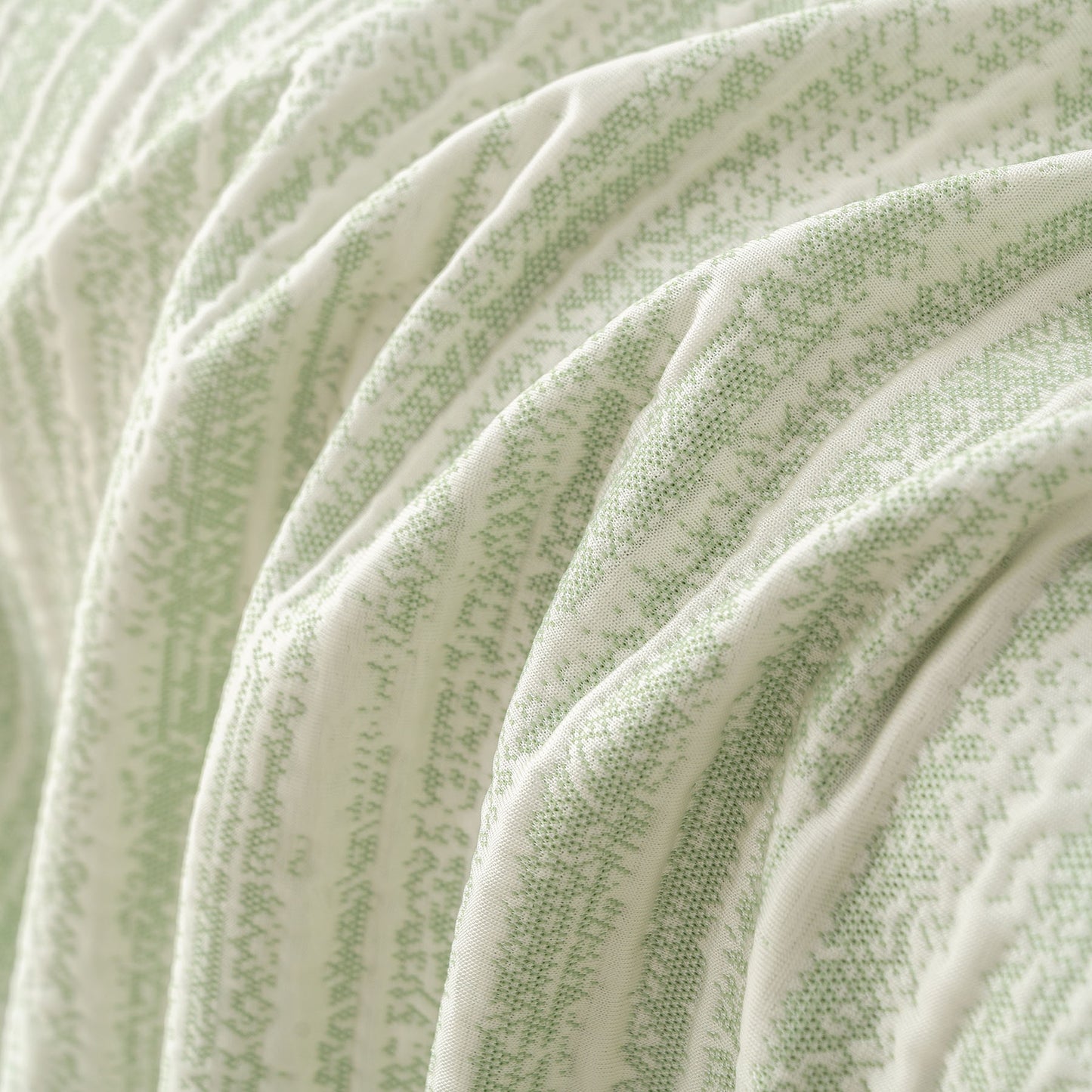 Summer Cooling Ice Silk Sofa Cover, Textured Stripe Soft Breathable Couch Throw Cover