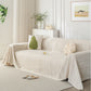 Summer Cooling Ice Silk Sofa Cover, Textured Stripe Soft Breathable Couch Throw Cover