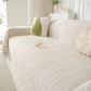 Summer Cooling Ice Silk Sofa Cover, Textured Stripe Soft Breathable Couch Throw Cover