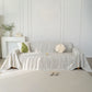Summer Cooling Ice Silk Sofa Cover, Textured Stripe Soft Breathable Couch Throw Cover