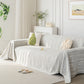 Summer Cooling Ice Silk Sofa Cover, Textured Stripe Soft Breathable Couch Throw Cover