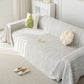 Summer Cooling Ice Silk Sofa Cover, Textured Stripe Soft Breathable Couch Throw Cover