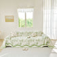 Oversized Abstract Brushstroke Sofa Throw Cover, Woven L Shaped Sectional Couch Cover