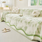 Oversized Abstract Brushstroke Sofa Throw Cover, Woven L Shaped Sectional Couch Cover