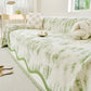 Oversized Abstract Brushstroke Sofa Throw Cover, Woven L Shaped Sectional Couch Cover