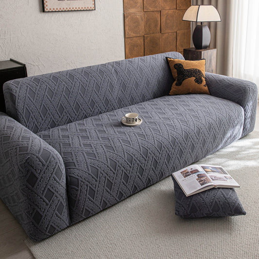 High Stretch 3D Jacquard Sofa Slipcovers, Pet Friendly Non Slip Sofa Cover Washable