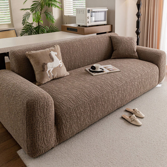 Elastic Stretch Sofa Cover Slipcover, Soft Plush Bubble Textured Jacquard Couch Cover