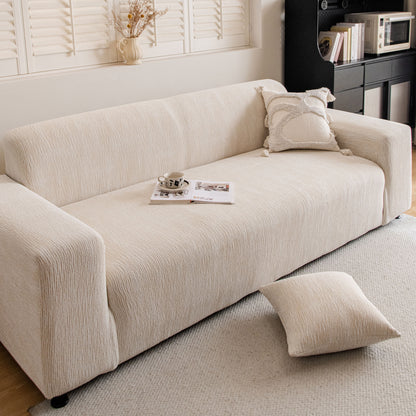 Wavy Jacquard Sofa Cover, High Stretch Crinkle Textured Couch Slipcover KAS Washable