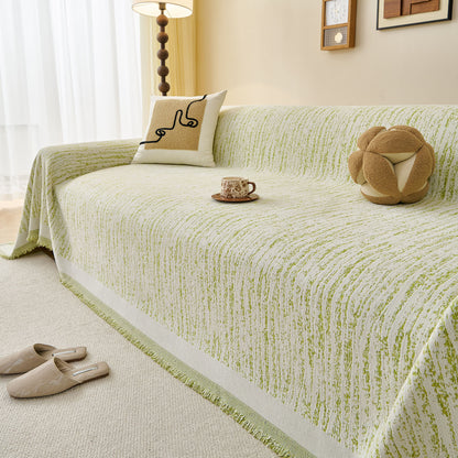 Textured Sofa Cover Blanket for Couch, Modern Decorative Furniture Protector Throw
