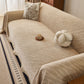 Wavy Wave Pattern Woven Couch Cover with Fringe Tassel, Soft Furniture Cover Protector