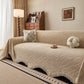 Wavy Wave Pattern Woven Couch Cover with Fringe Tassel, Soft Furniture Cover Protector