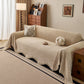 Wavy Wave Pattern Woven Couch Cover with Fringe Tassel, Soft Furniture Cover Protector