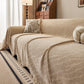 Wavy Wave Pattern Woven Couch Cover with Fringe Tassel, Soft Furniture Cover Protector